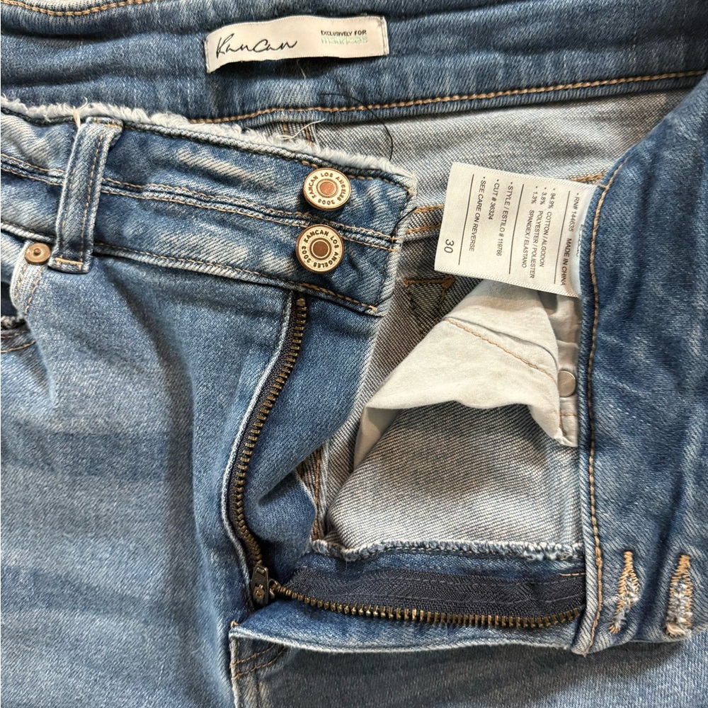 KanCan Light Blue Button-Fly Jeans